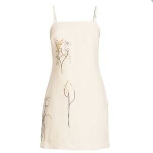 THEORY Floral Squareneck Mini Dress size 2 NWT